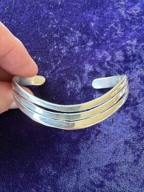 Vintage silver cuff bracelet, Southwestern